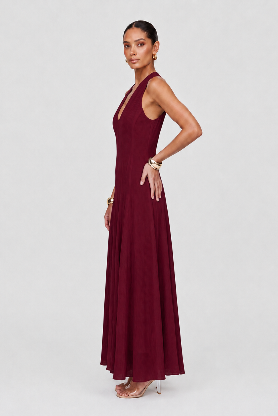 Alannah Dress in Wine
