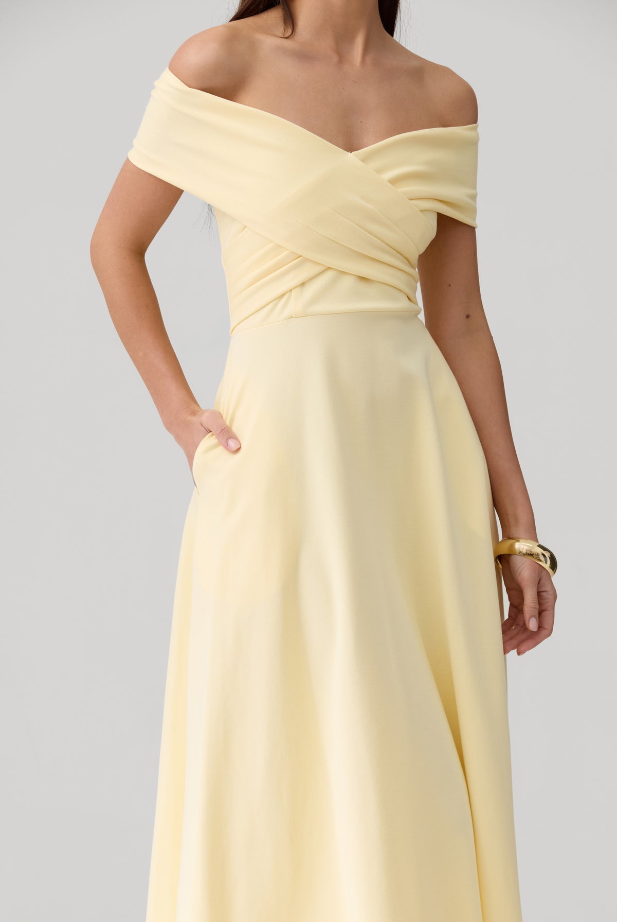 Belina Dress in Butter Yellow