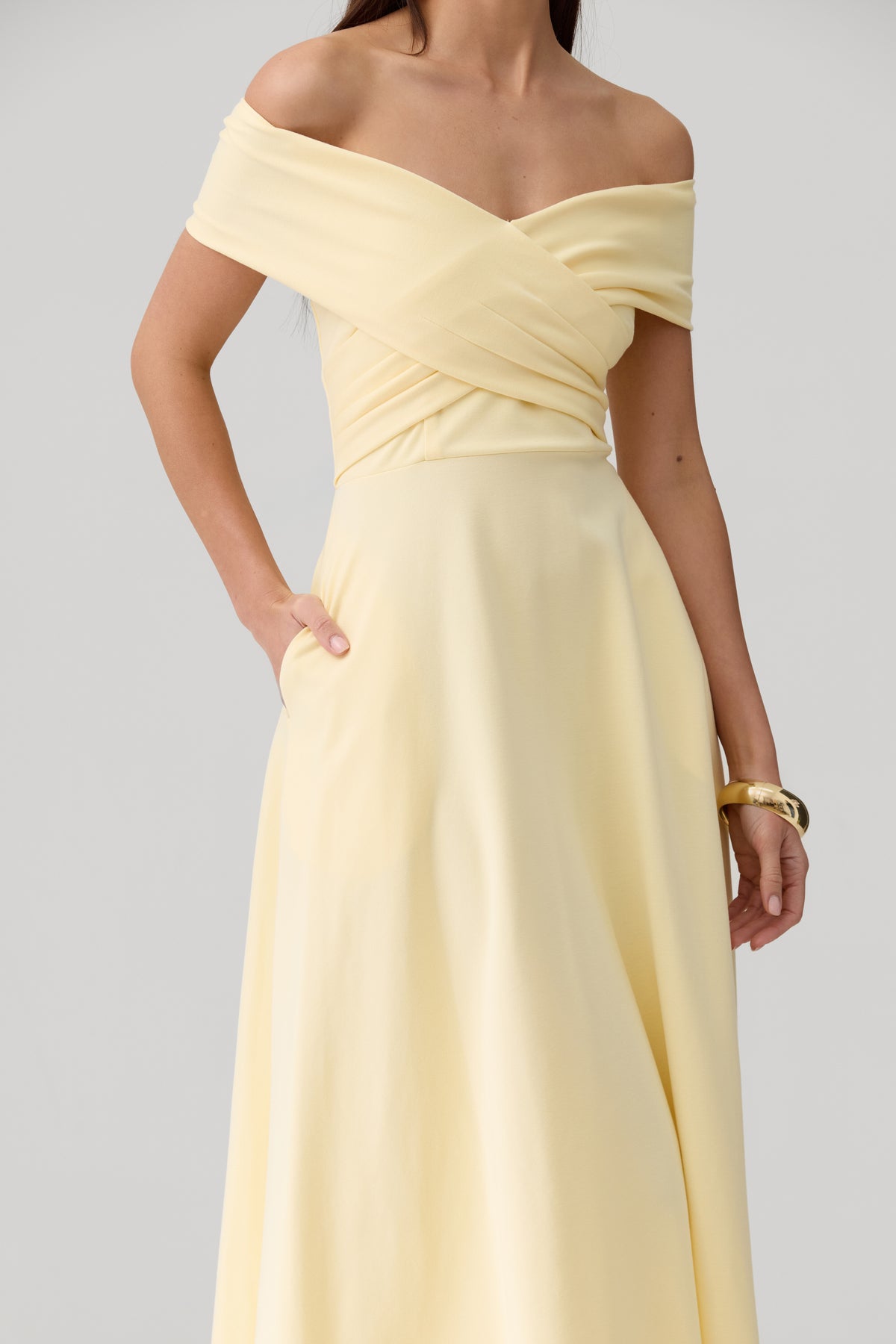 Belina Dress in Butter Yellow