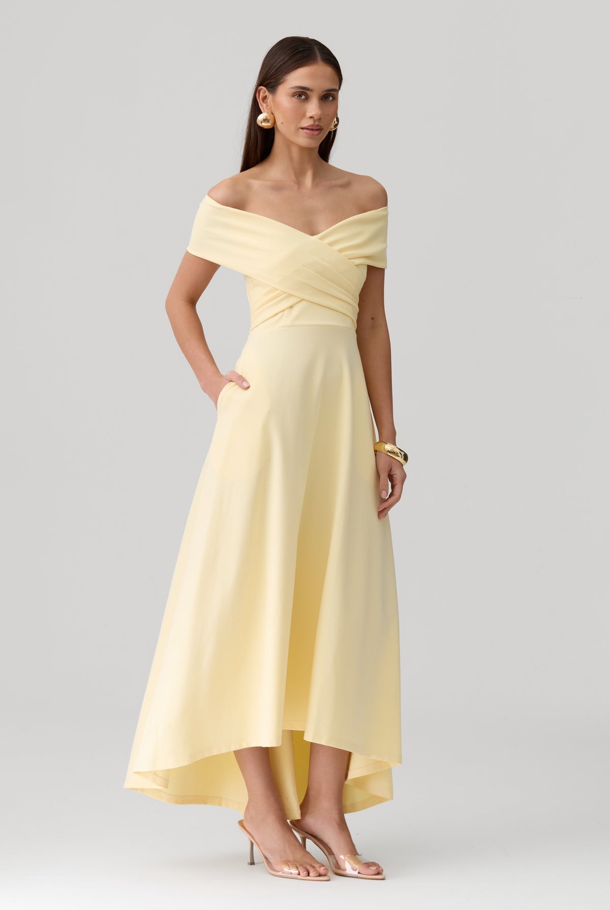 Belina Dress in Butter Yellow