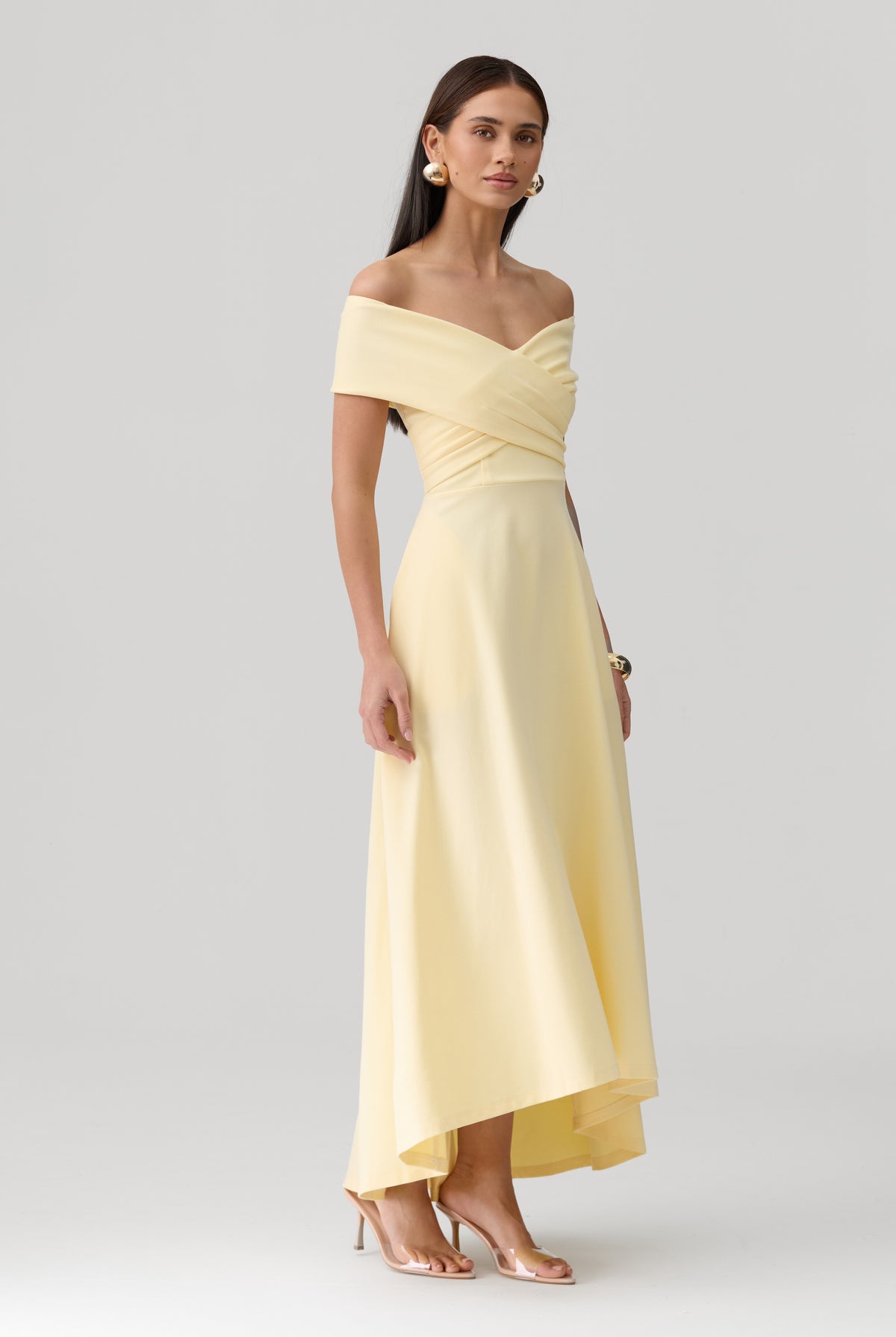 Belina Dress in Butter Yellow