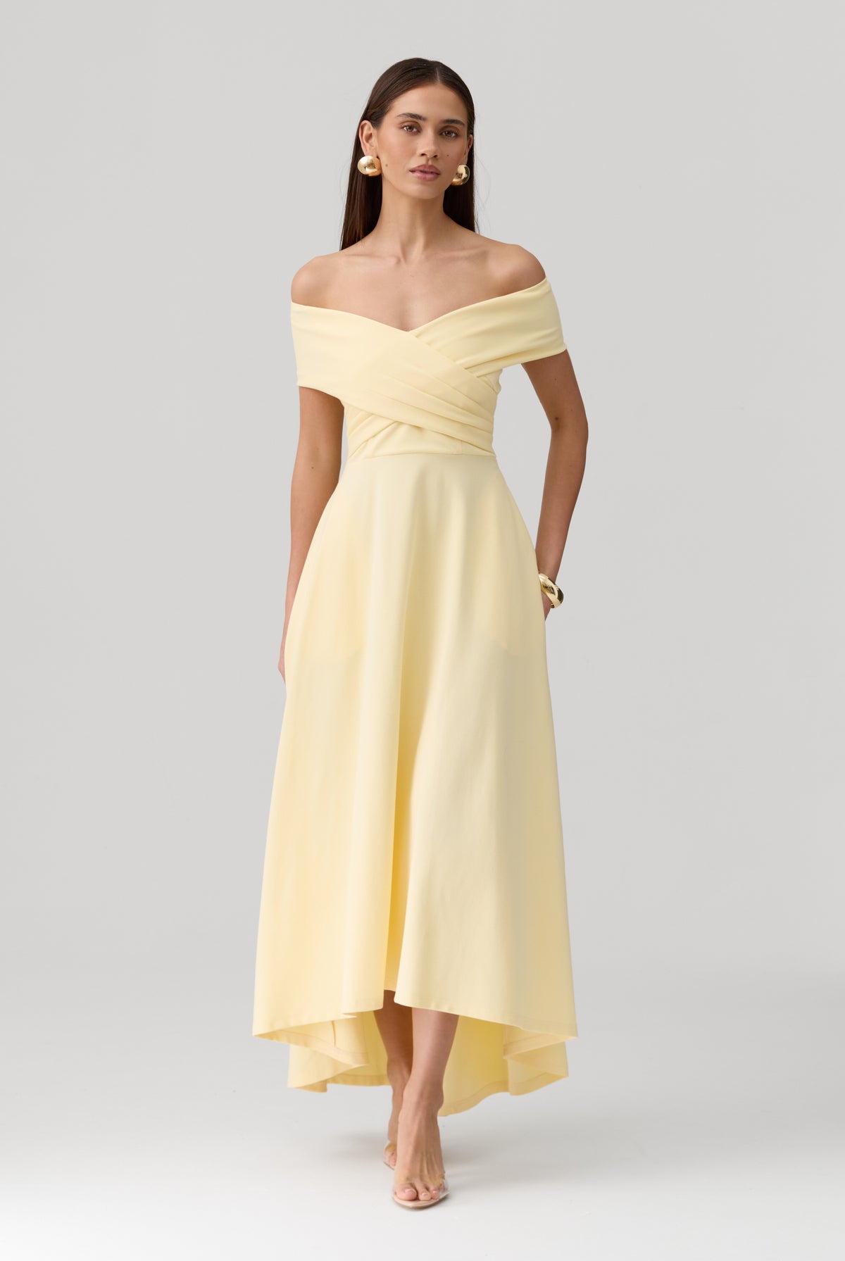 Belina Dress in Butter Yellow
