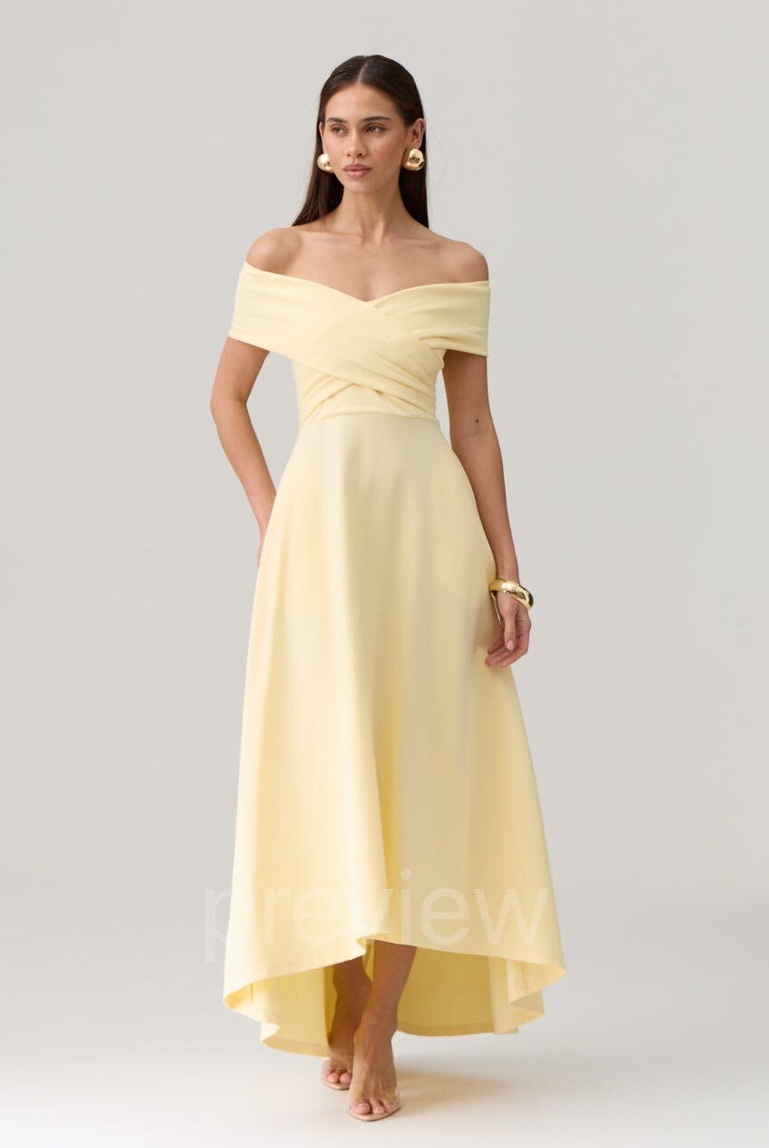 Belina Dress in Butter Yellow