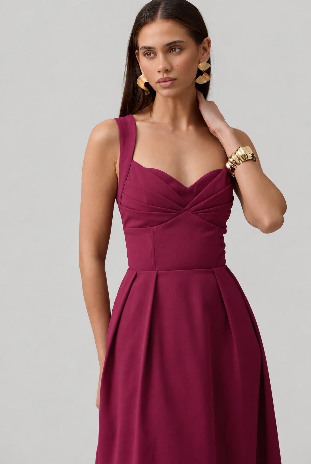 Elea Dress in Wine