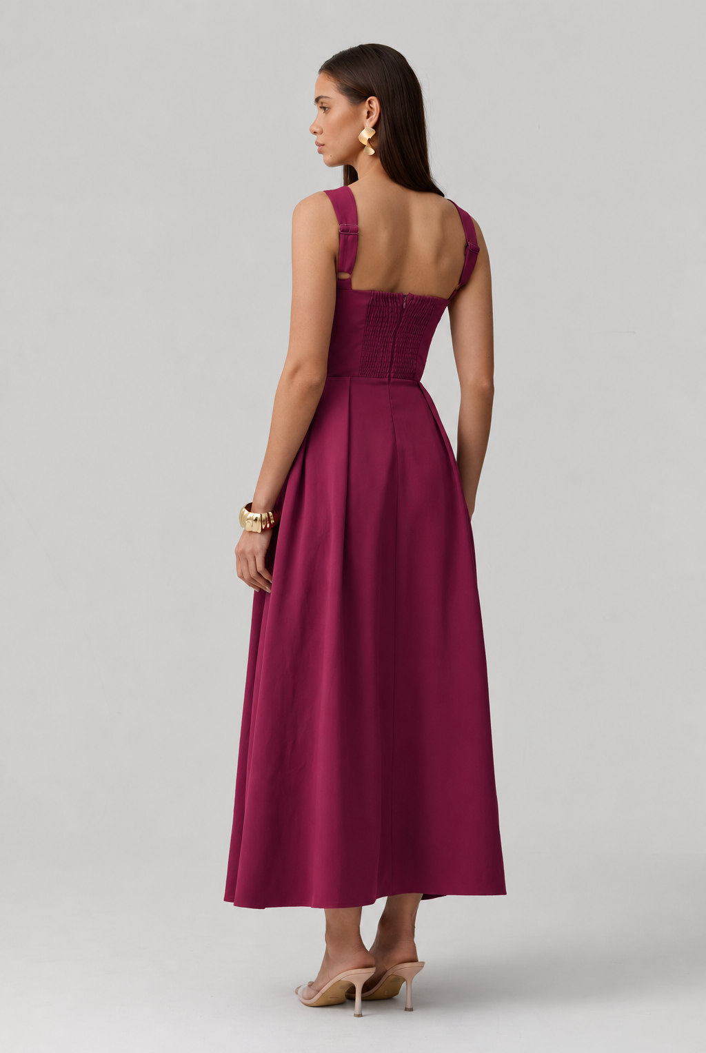 Elea Dress in Wine