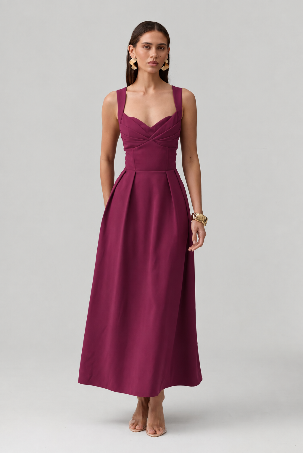 Elea Dress in Wine