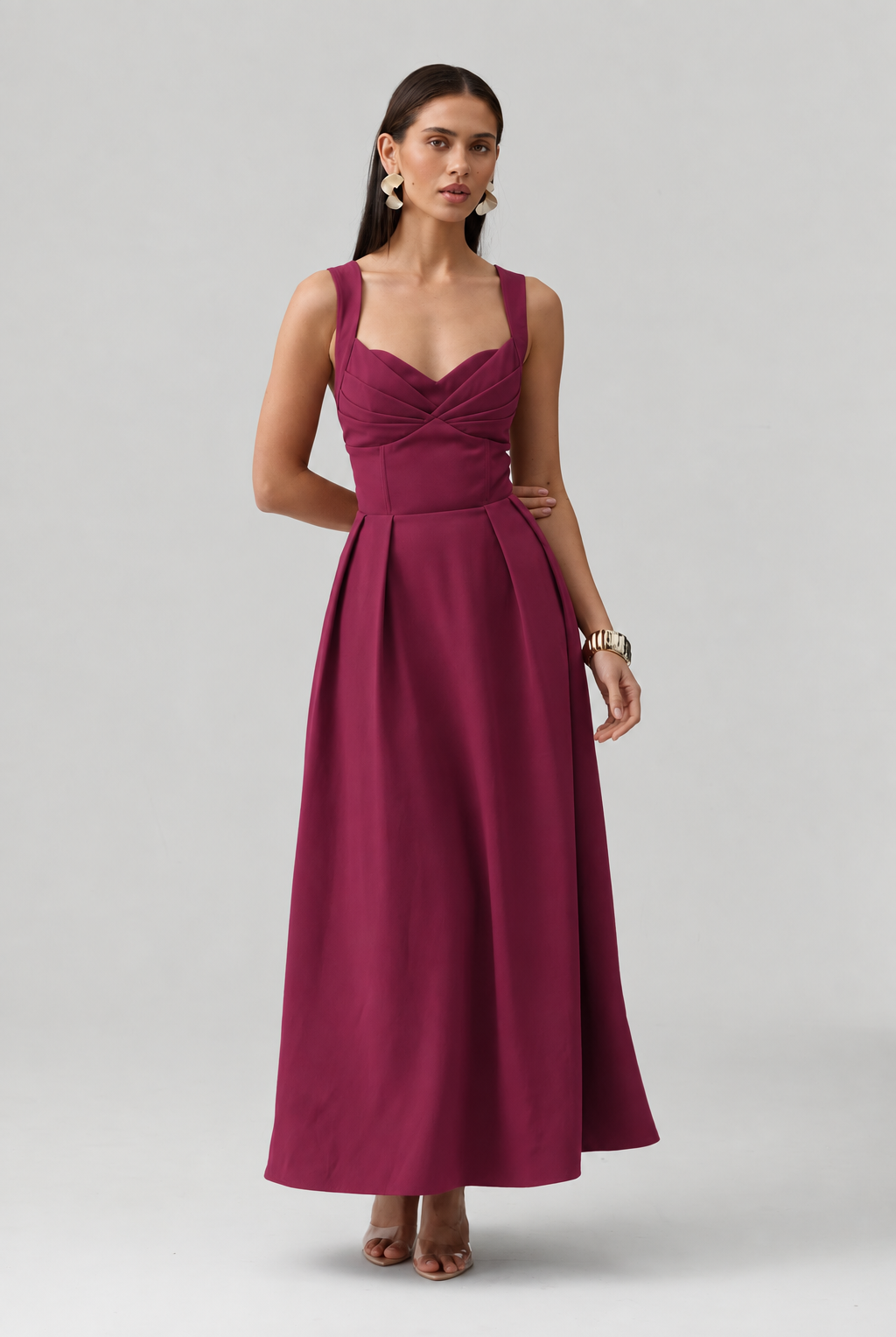 Elea Dress in Wine