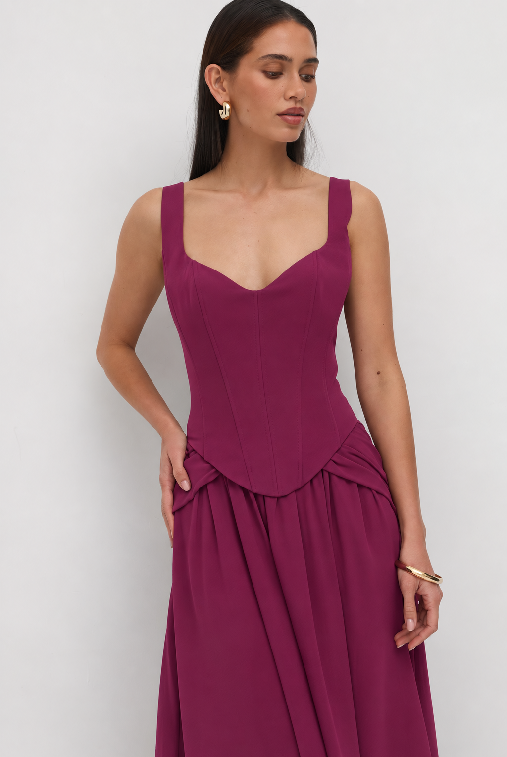 Lucia Dress in Plum