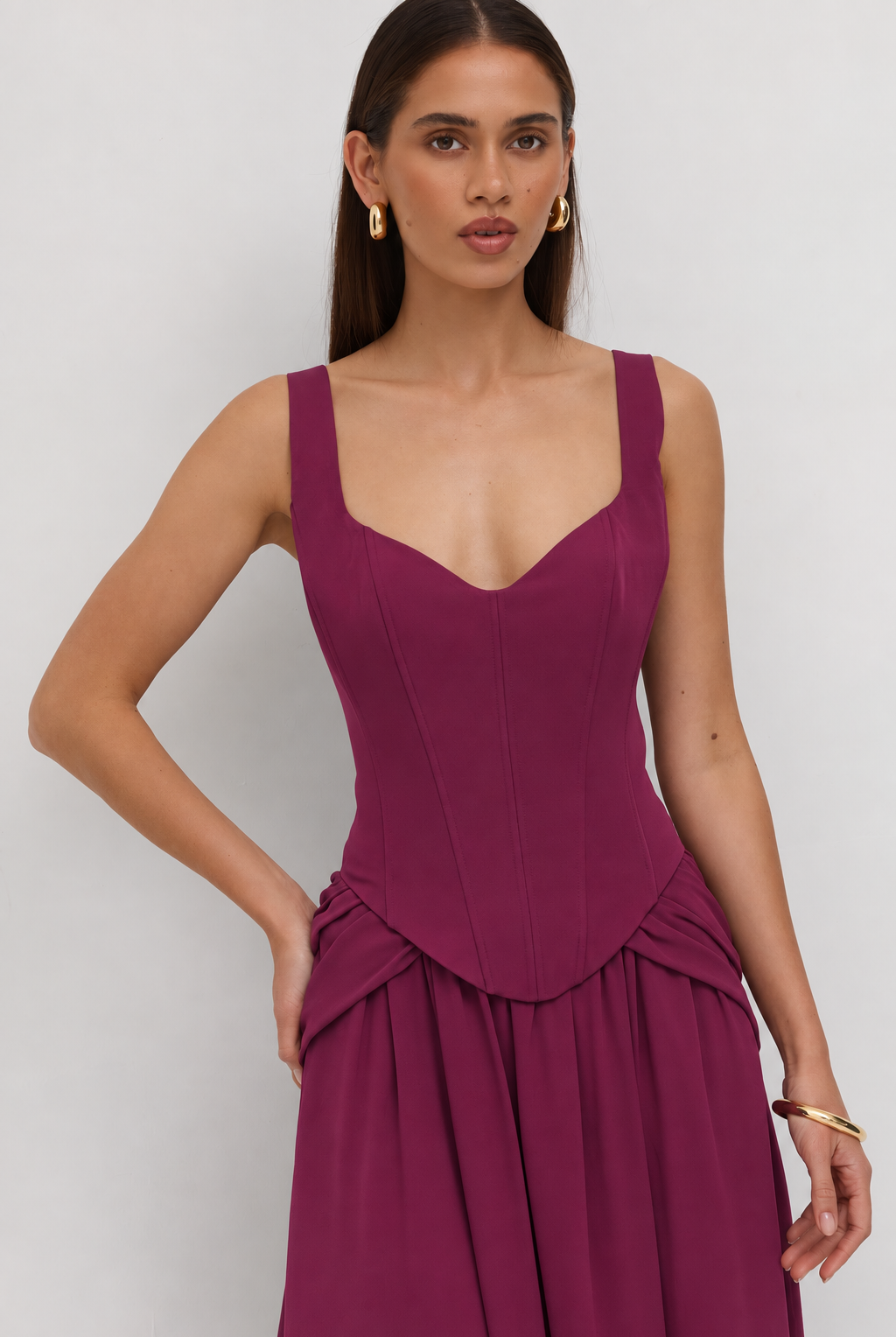 Lucia Dress in Plum