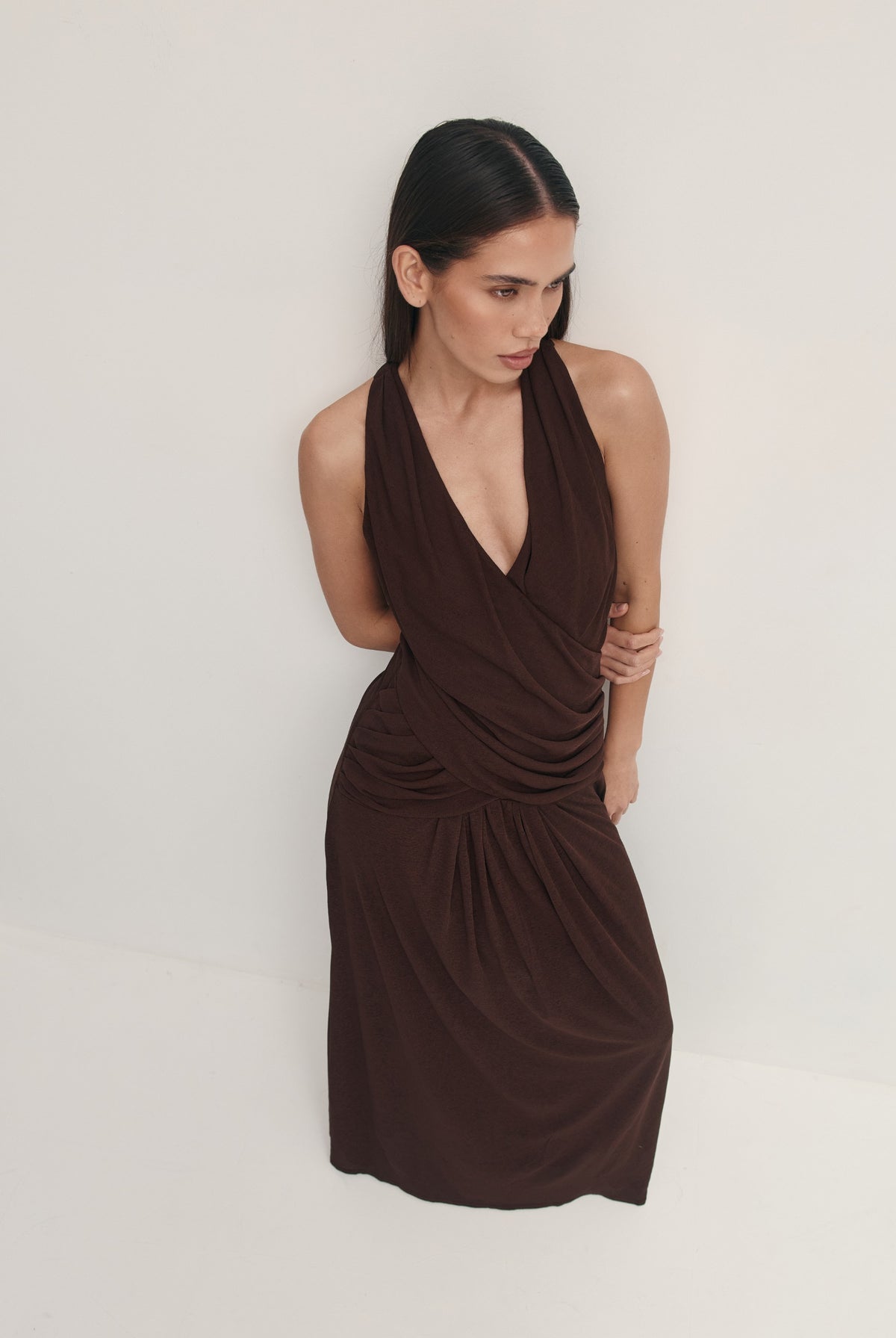 Geneva Dress in Brown – Lumière campaign