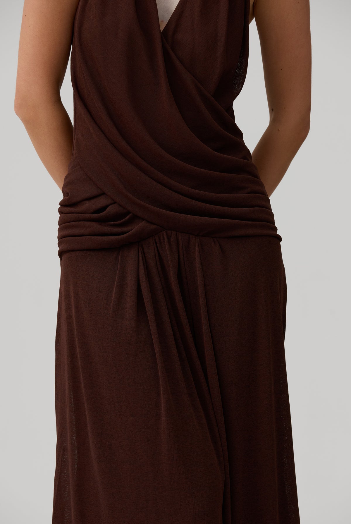 Geneva Dress in Brown