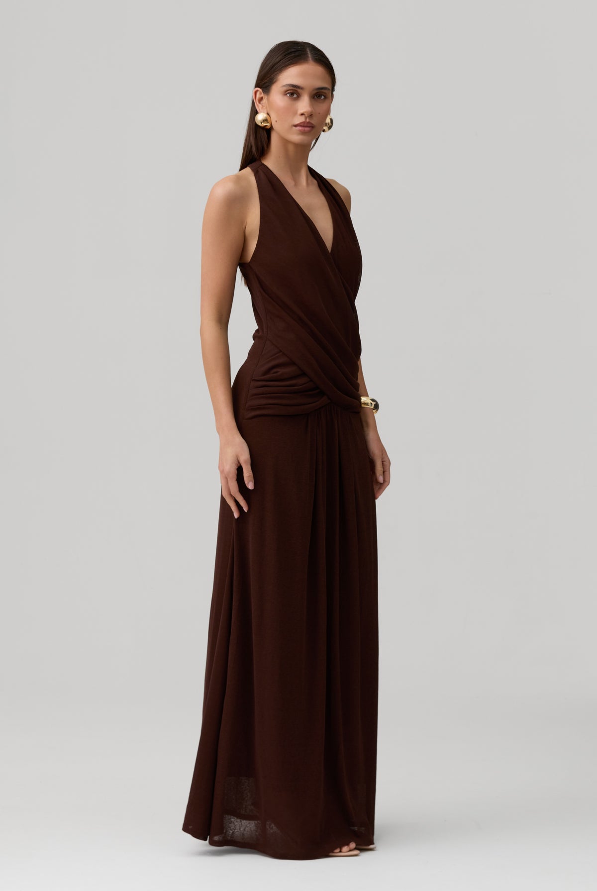 Geneva Dress in Brown