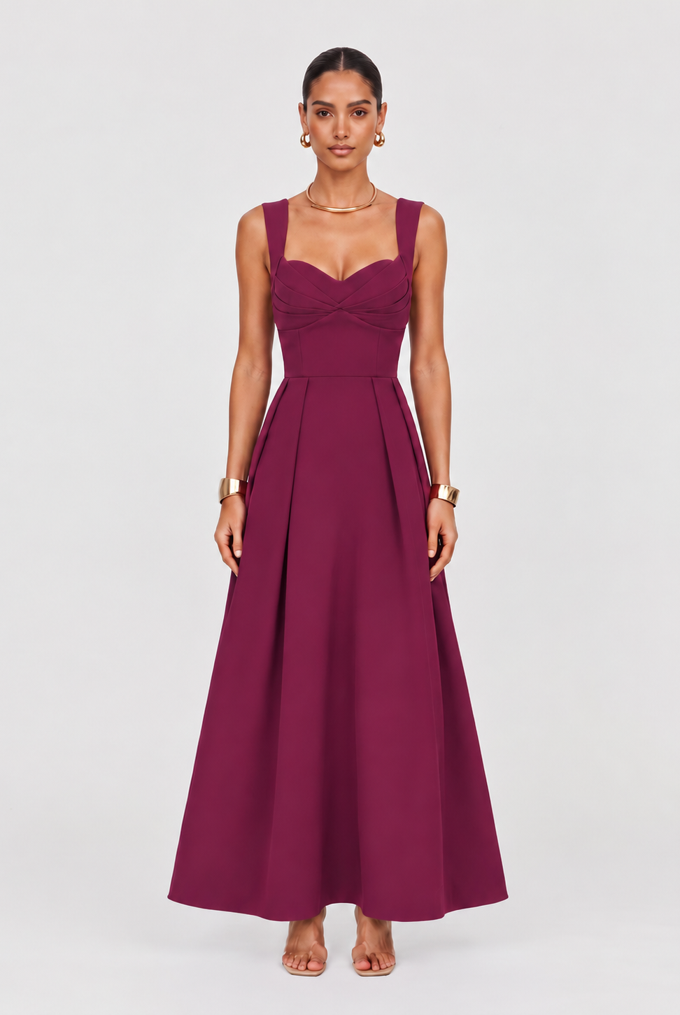 Elea Dress in Wine