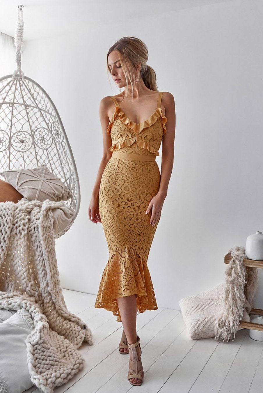 Twosisters The Label Leanne Dress Mustard