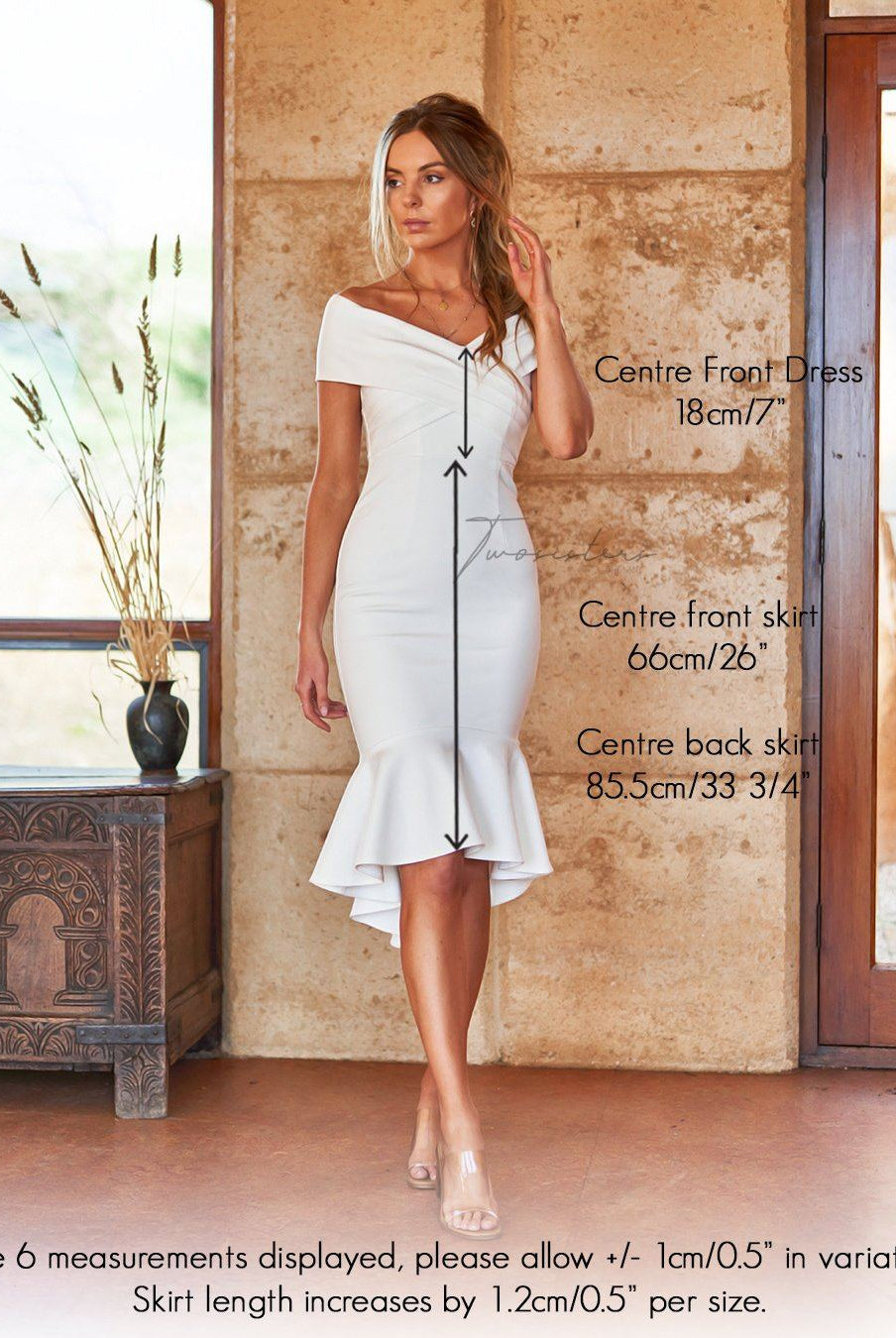 Twosisters The Label Brienne Dress White