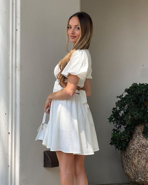 Quentina Dress-White