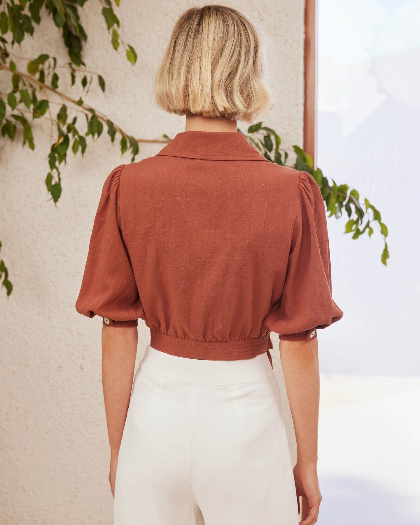 Twosisters The Label Jillian Top Rust