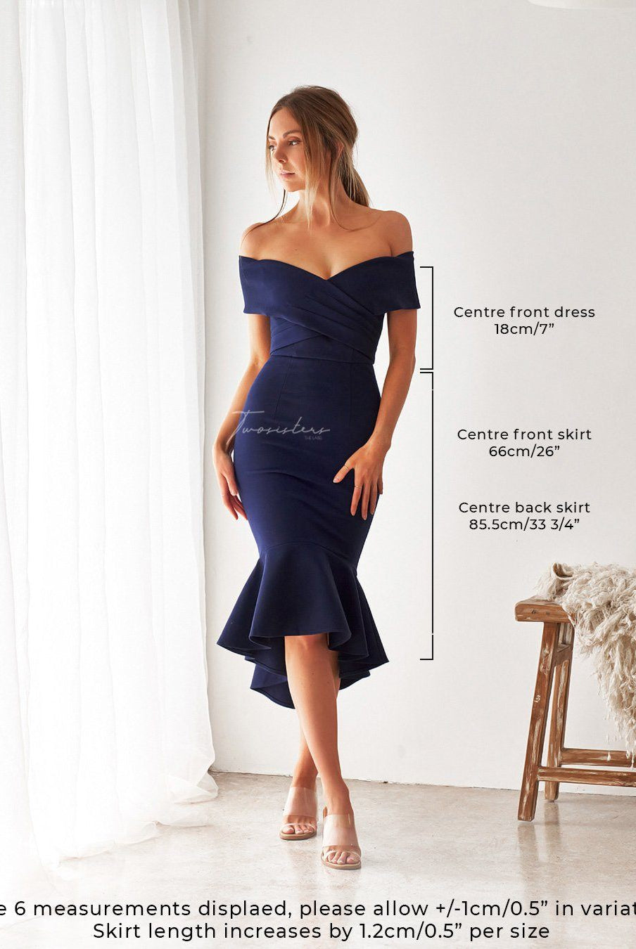 Twosisters The Label Brienne Dress Navy