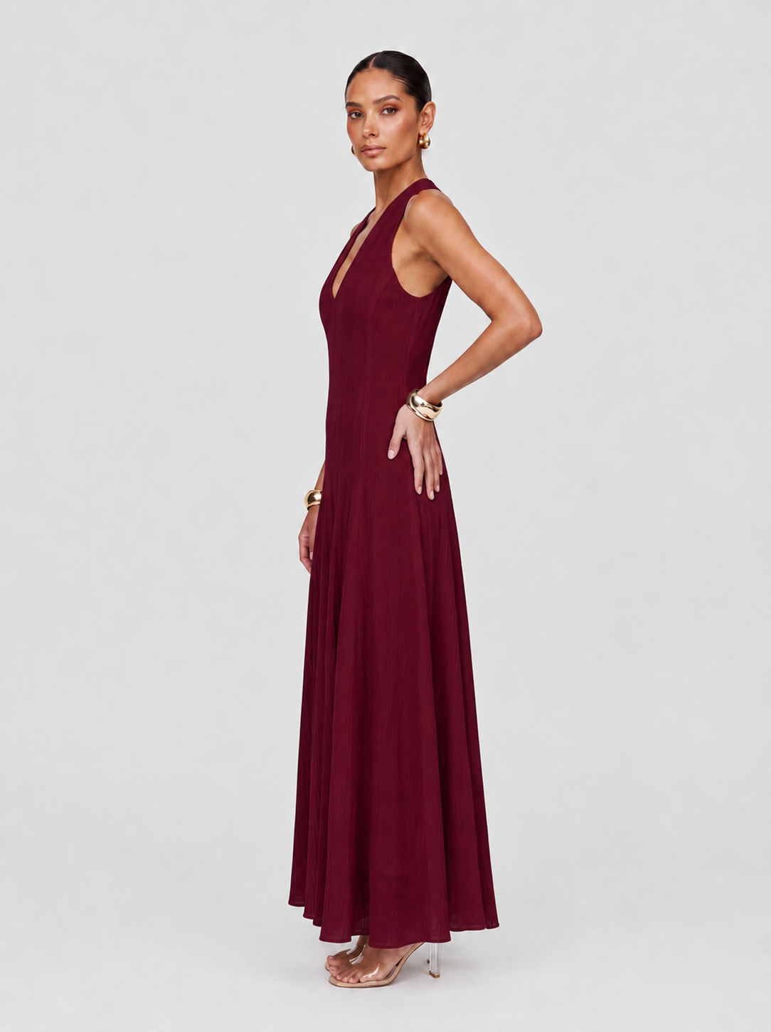 Alannah Dress in Wine