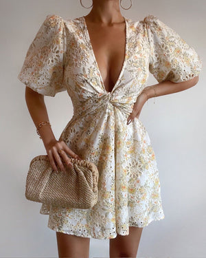 Fion Dress-Yellow Floral