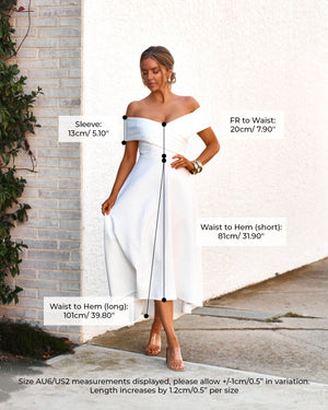 Belina Dress-White