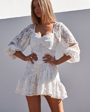 Gabbi Dress-White