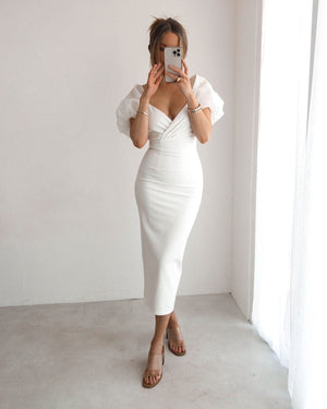 Jeslyn Dress-White