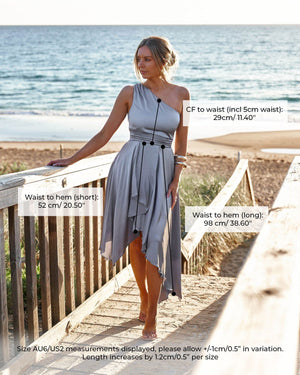 Kayla Dress-Steel Blue