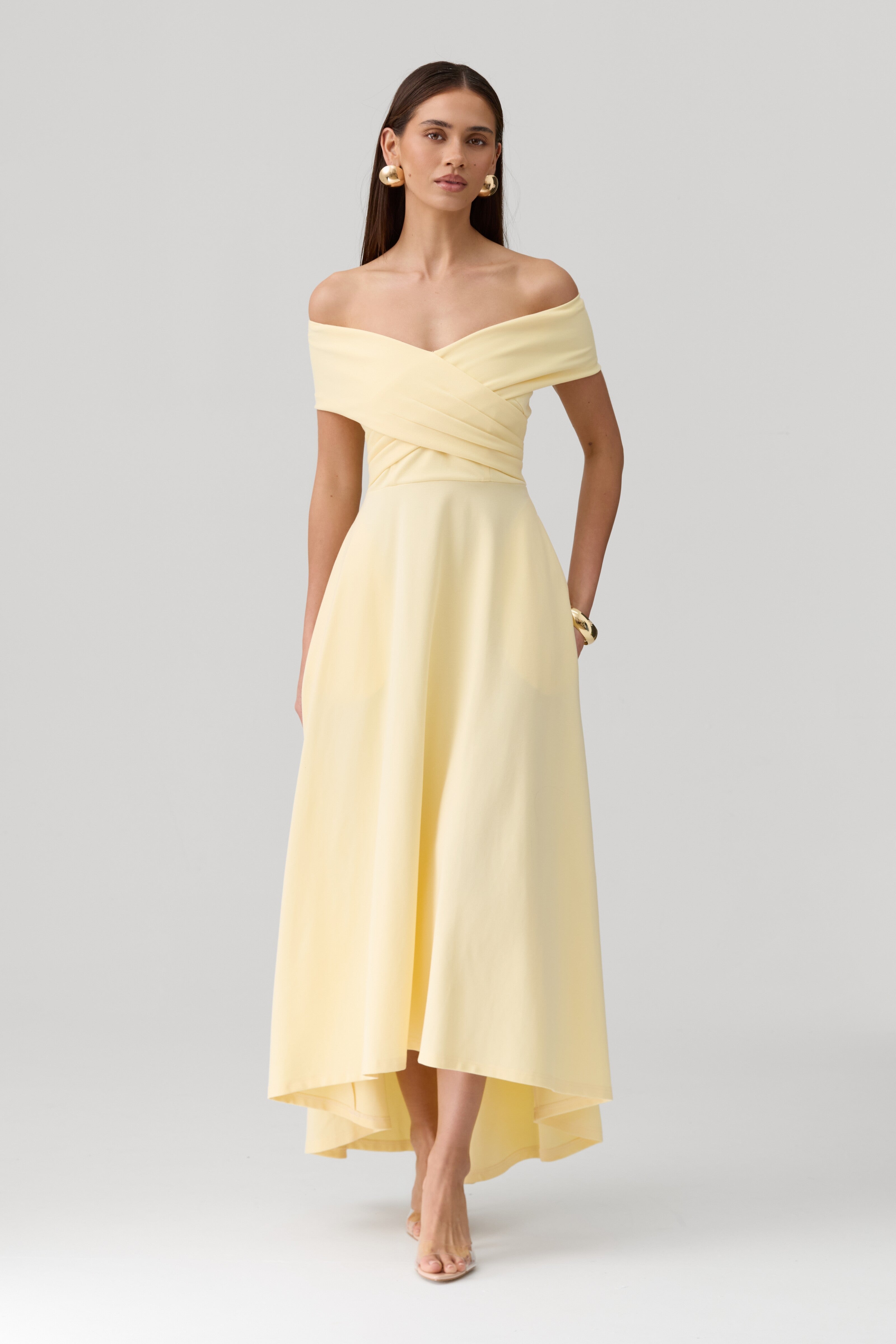 Belina Dress in Butter Yellow