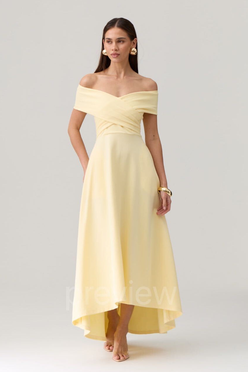 Belina Dress in Butter Yellow