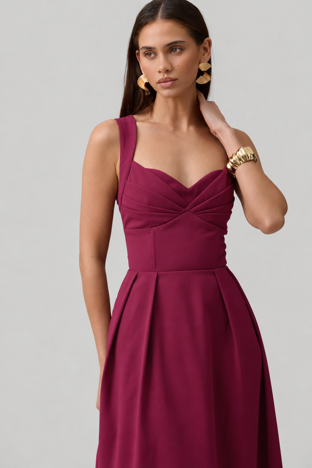 Elea Dress in Wine