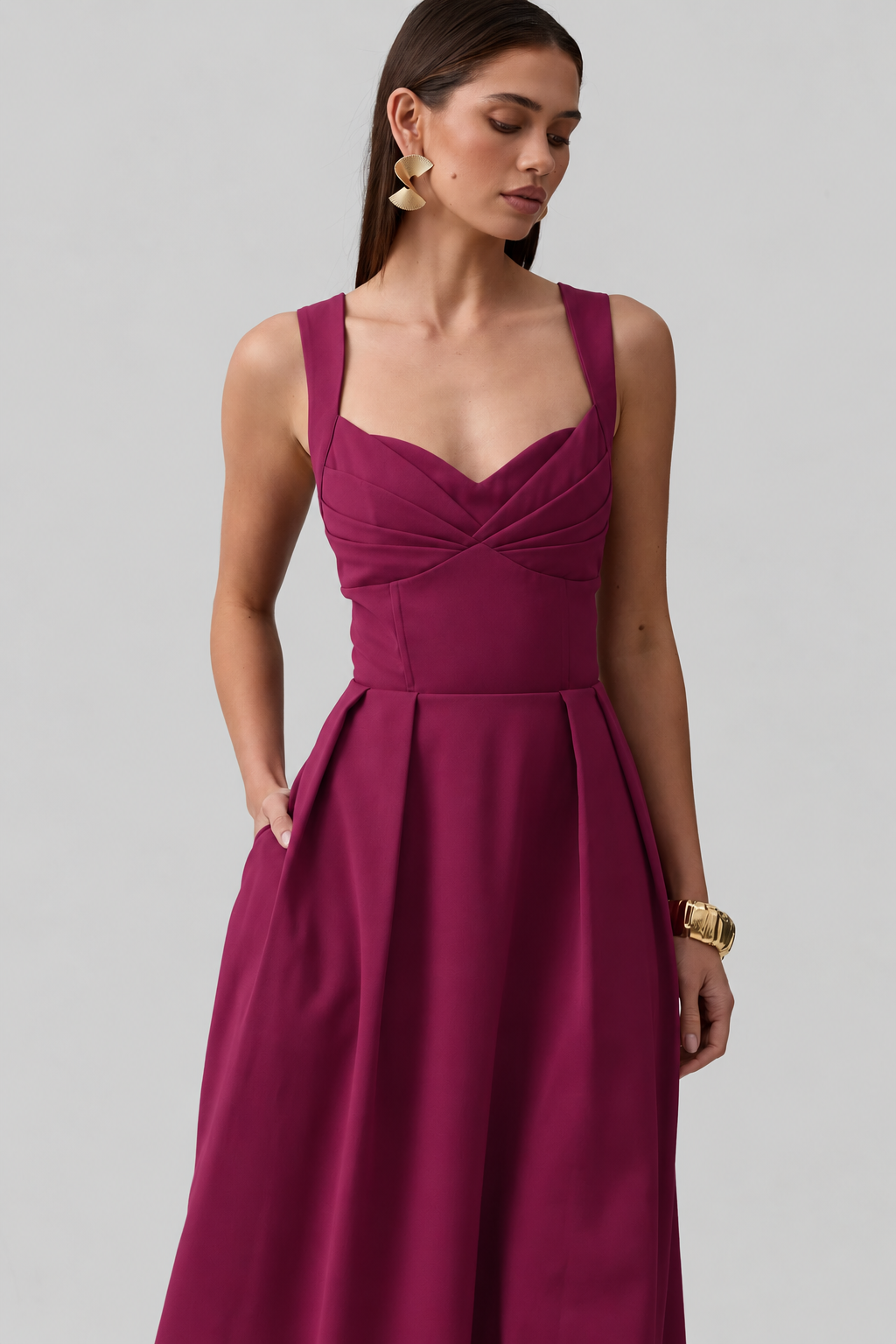 Elea Dress in Wine