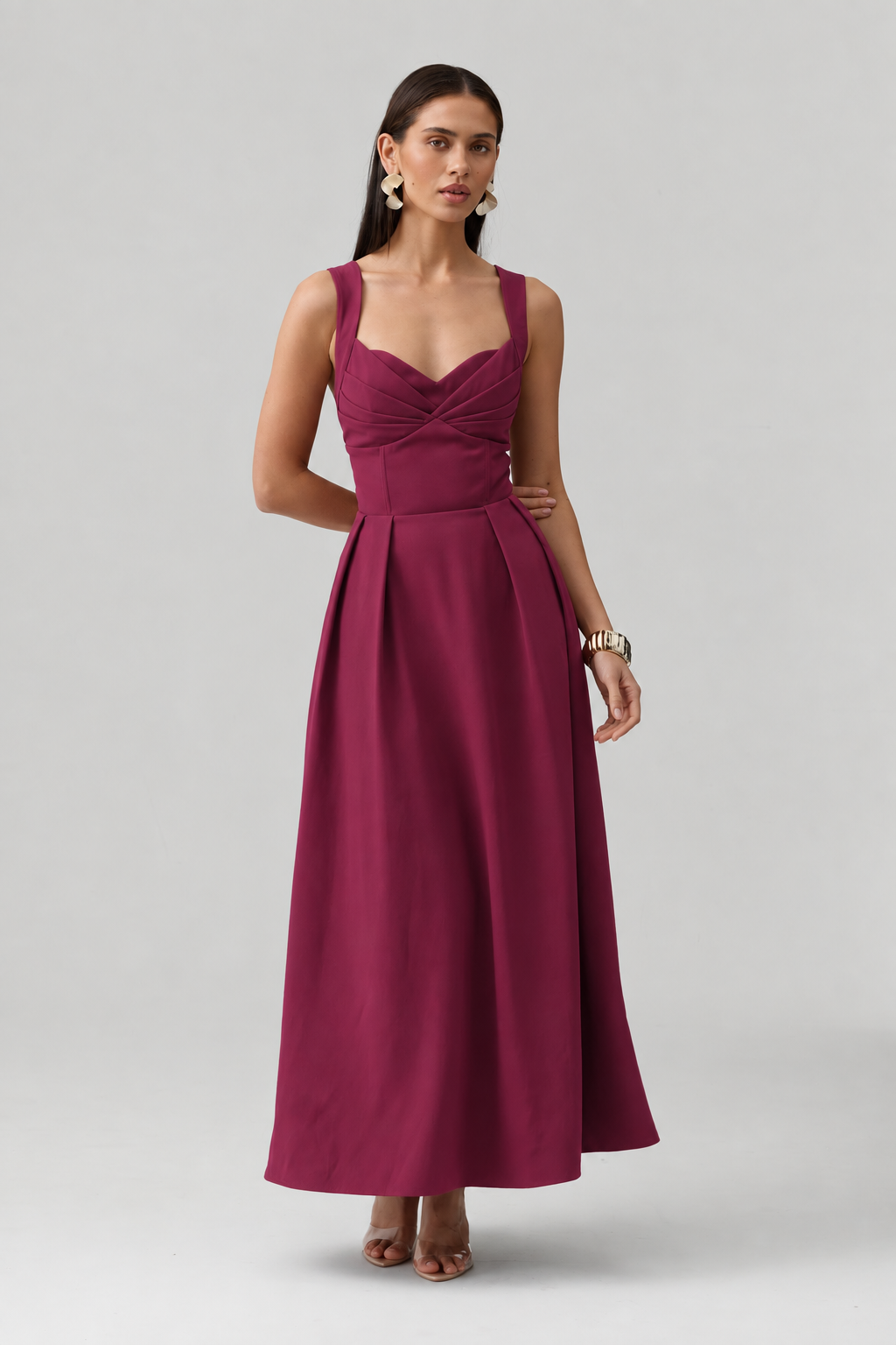 Elea Dress in Wine