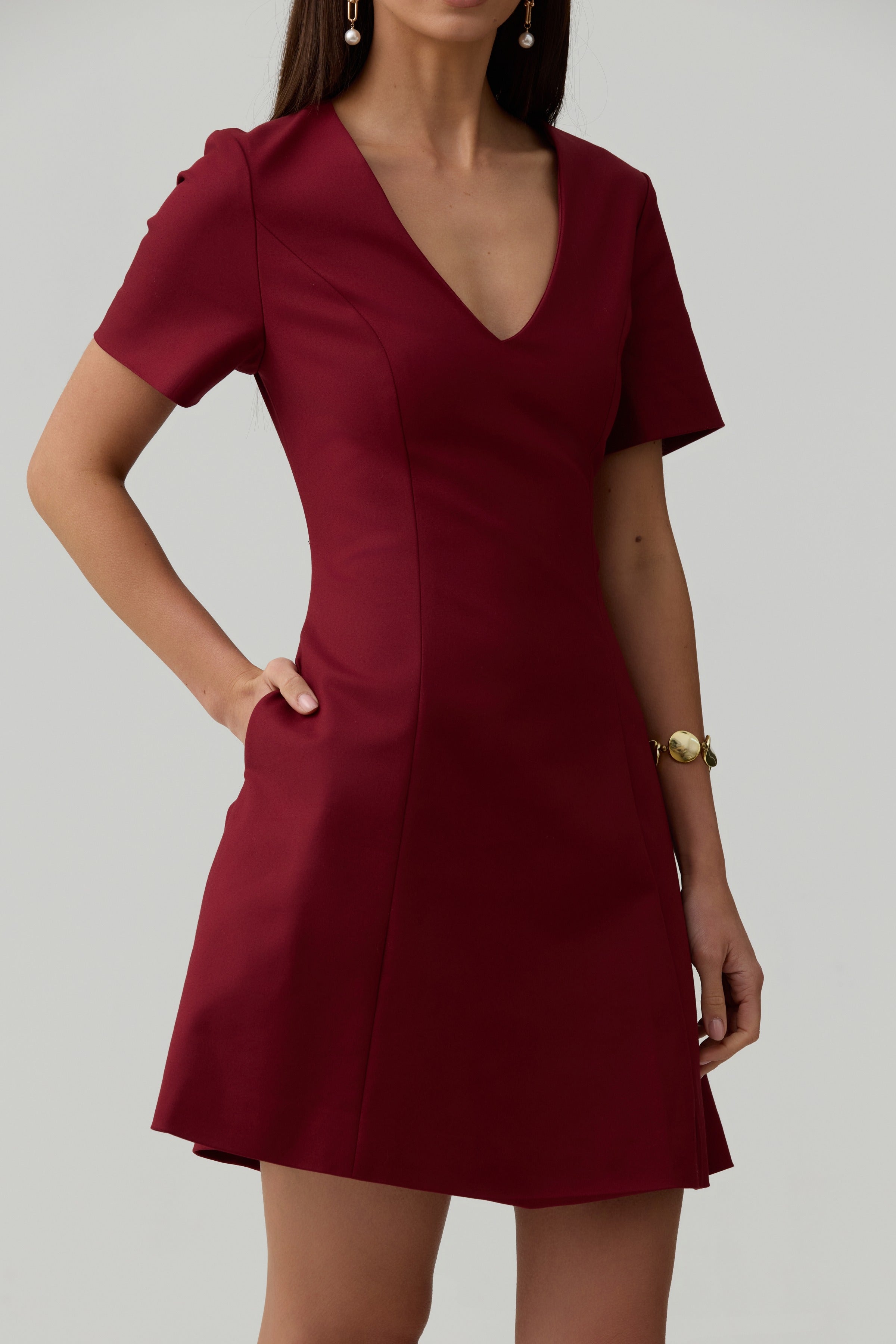 Noelle Dress-Wine - image 2