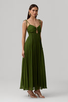Lina Dress-Olive Green - image 6