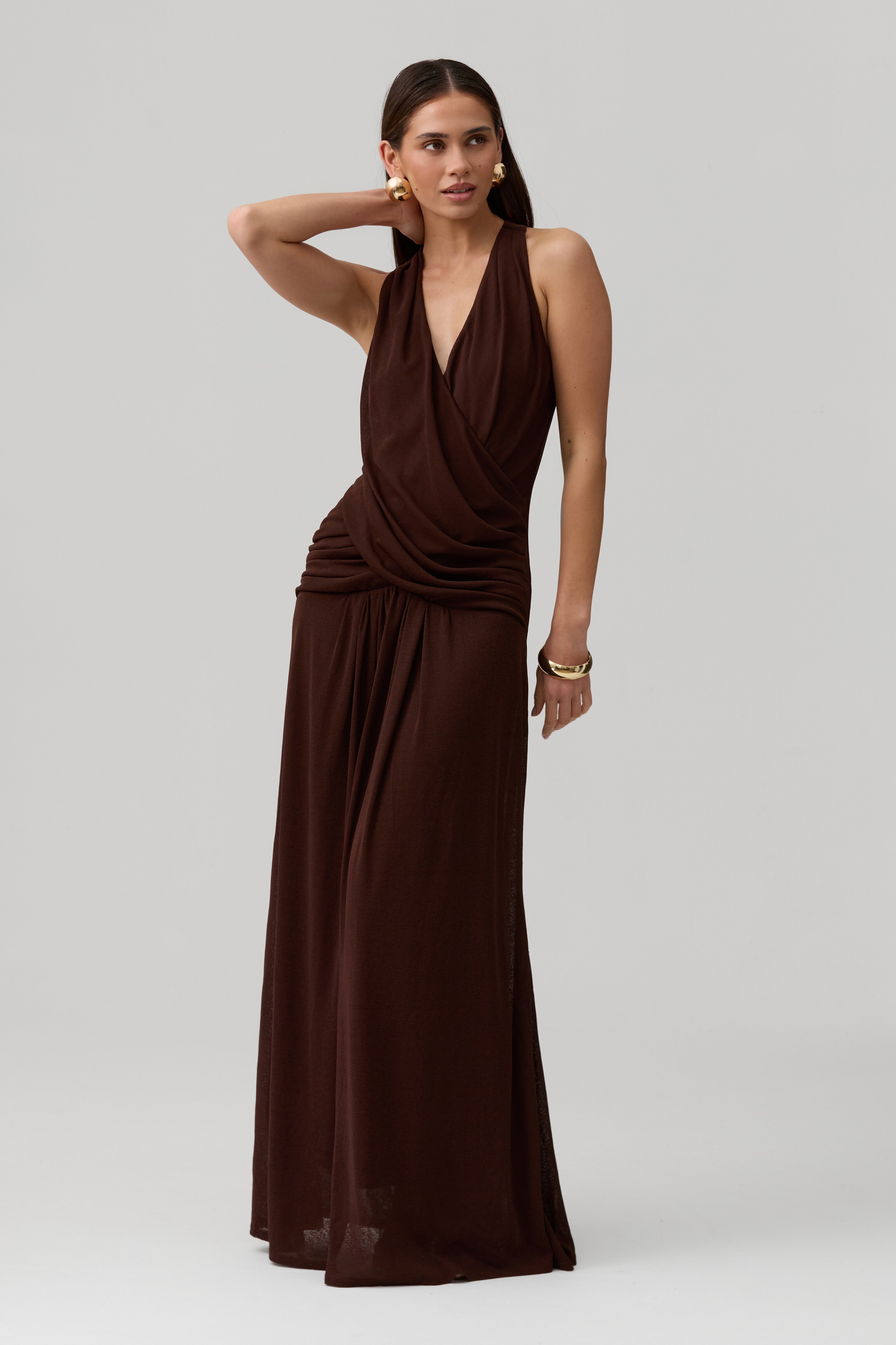 Geneva Dress in Brown