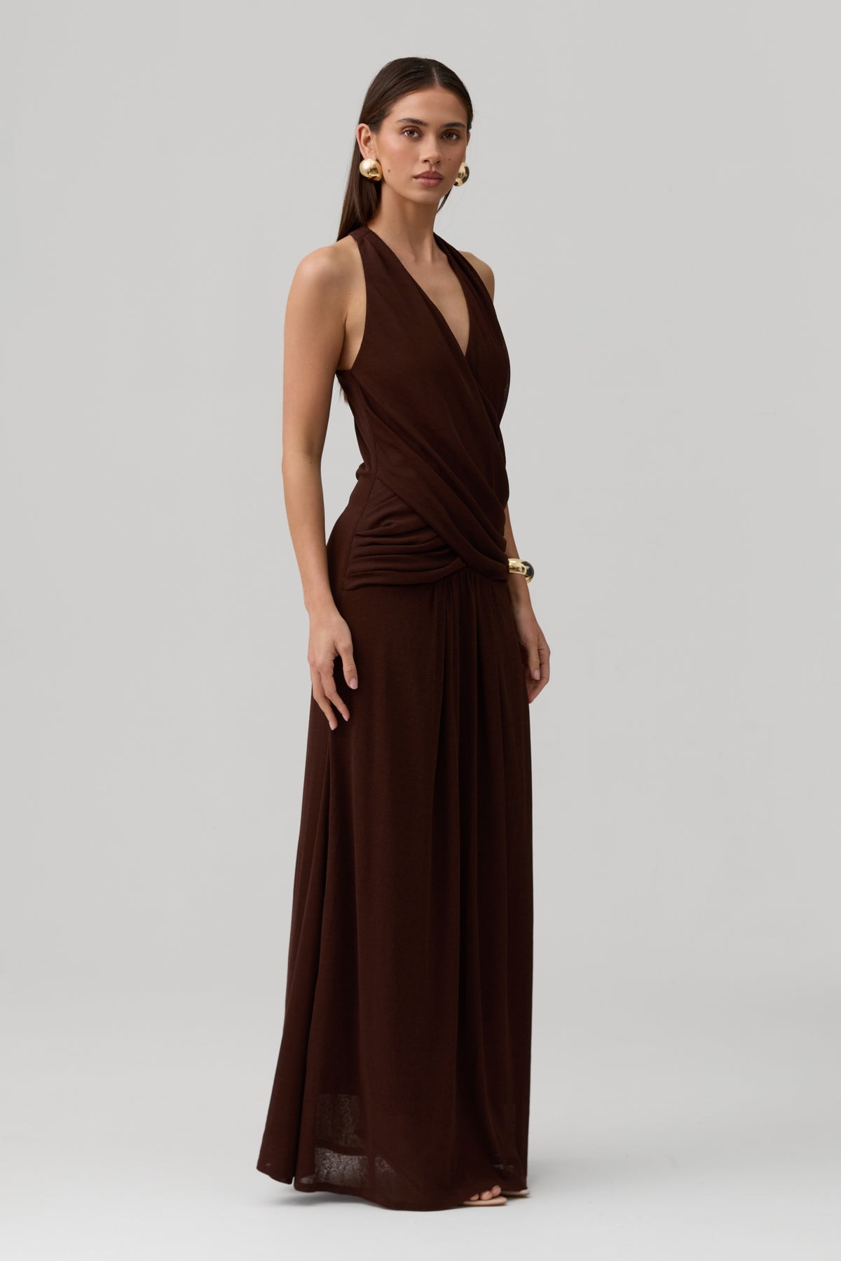 Geneva Dress in Brown