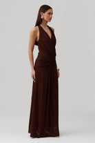 Geneva Dress in Brown