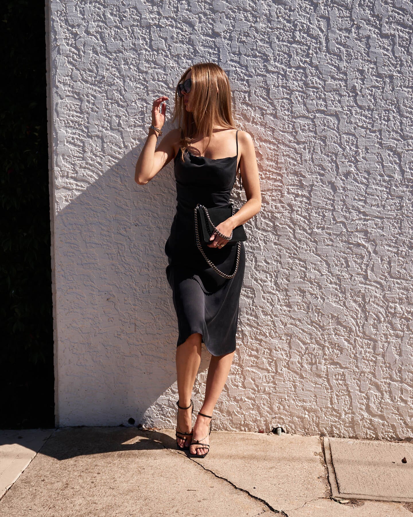 Thalia Silk Dress-Black