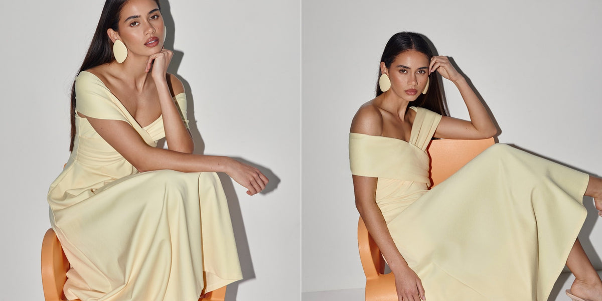 Belina Dress Yellow new collection desktop banner