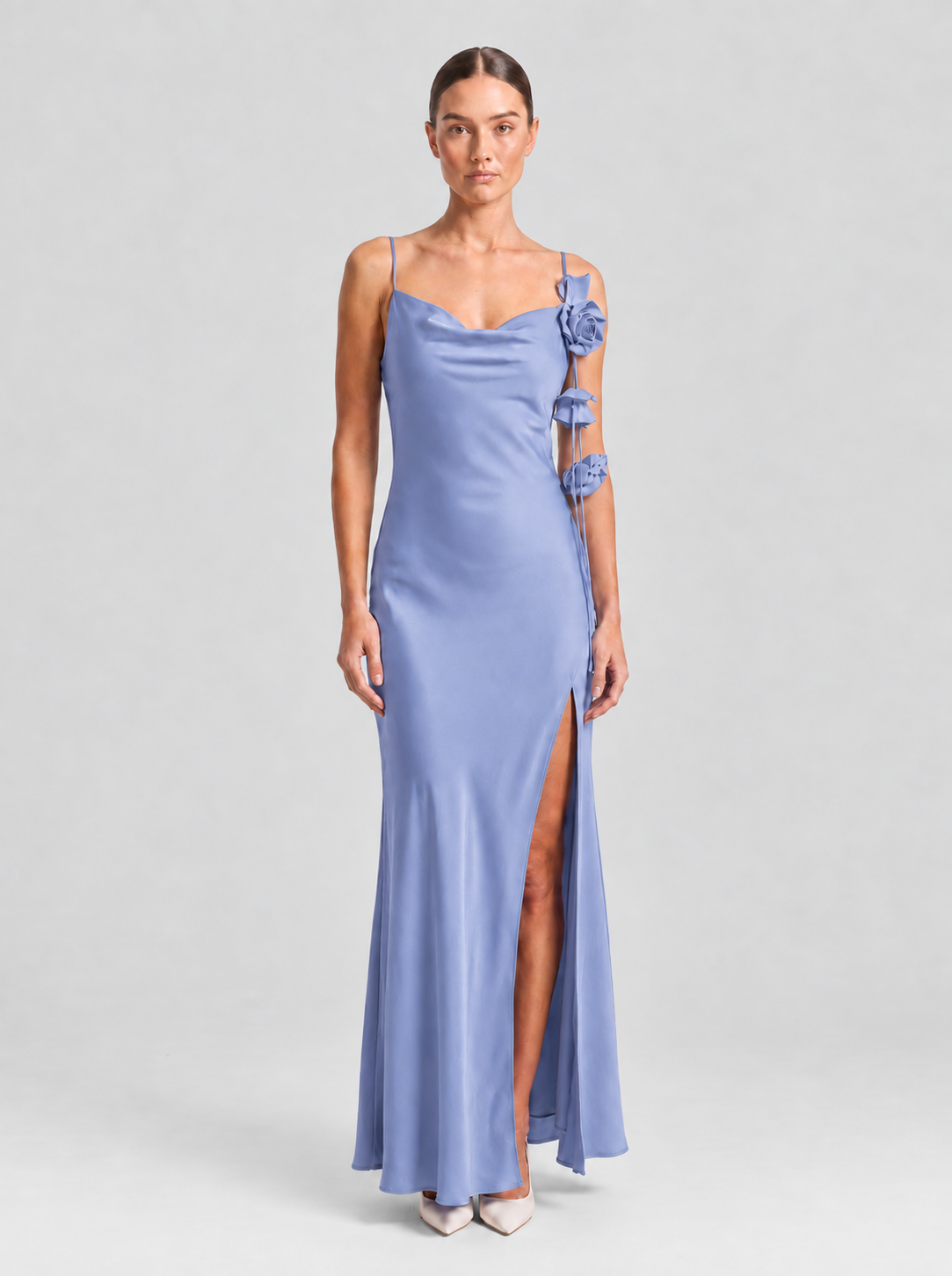 Melina Dress - Blue - Front