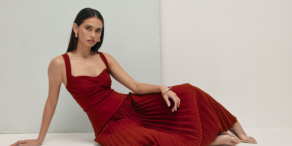 Ginny Dress Wine new collection desktop banner