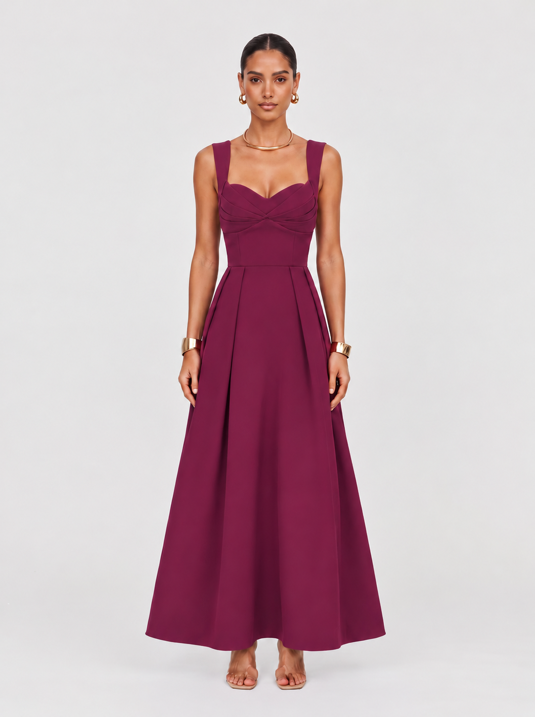 Elea Dress in Wine