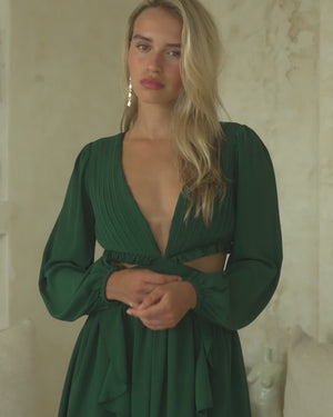 Wrenley Dress-Emerald Green