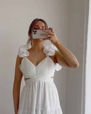 Elliana Dress-White
