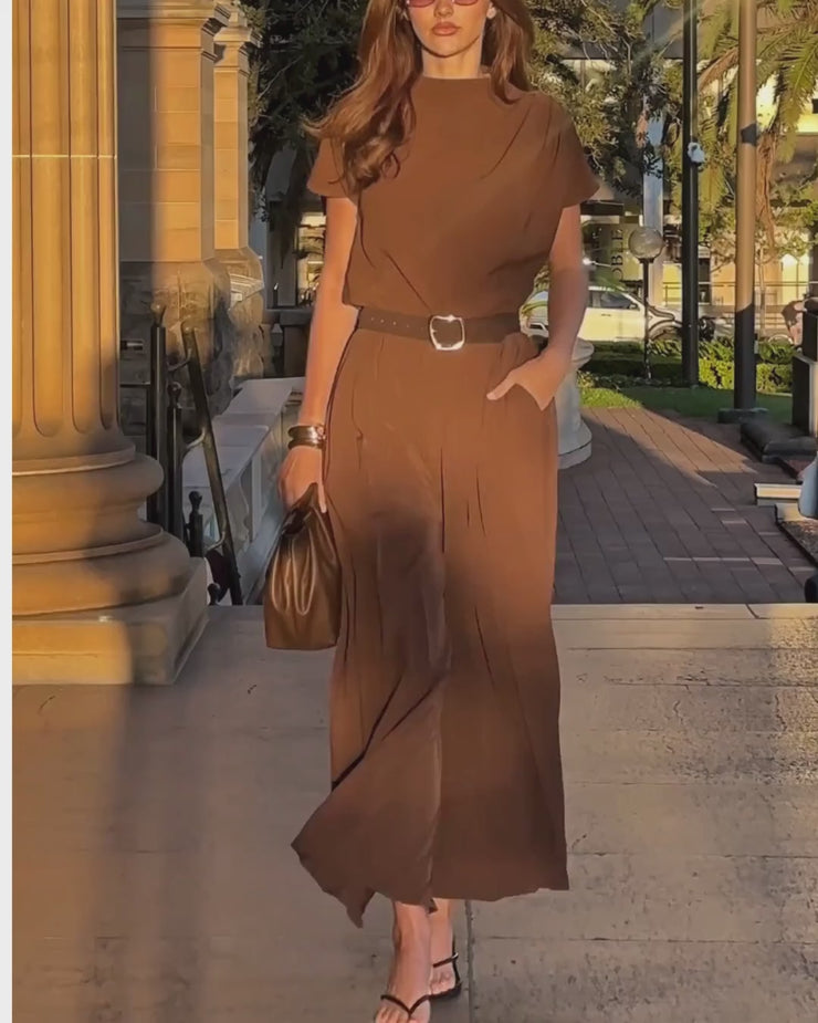 Sharee Top Brown | Elegant Workwear Co-ord by Twosisters The Label