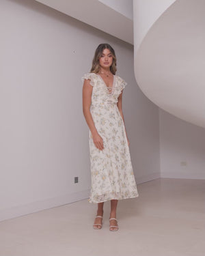 Lillian Dress-Yellow Floral