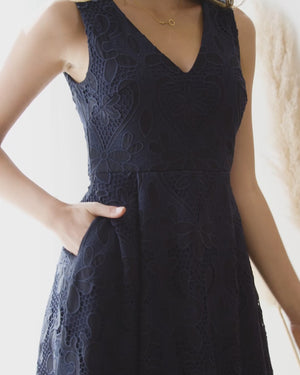 Arlo Dress - Navy