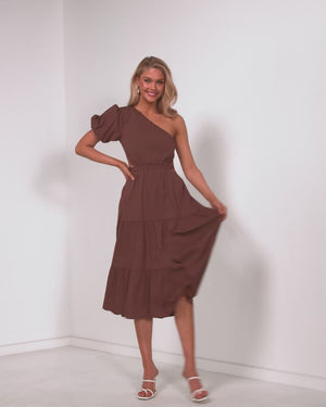 Uberta Dress-Brown