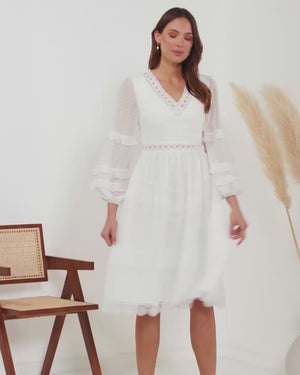 Frida Dress-White